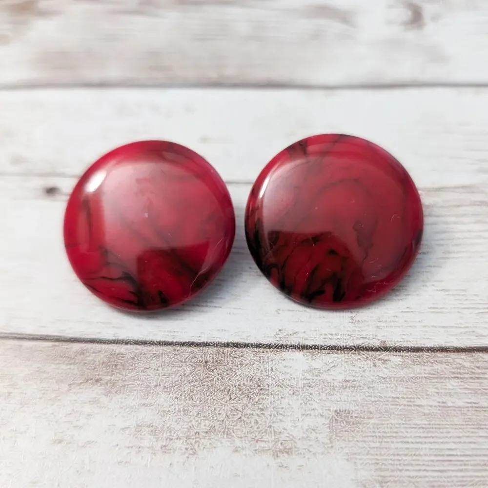 Vintage Clip On Earrings - 1 & 1/8